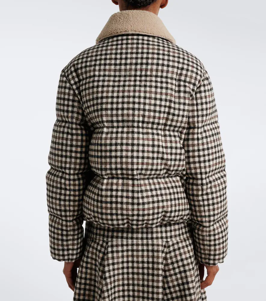 Brunello Cucinelli Checked alpaca and wool-blend down jacket | Thumbnail 5 Brunello Cucinelli Checked alpaca and wool-blend down jacket | Thumbnail 5