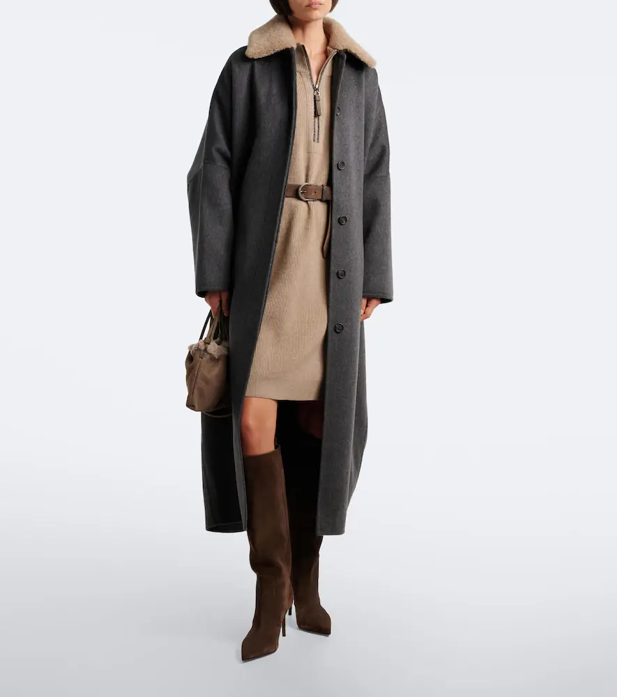 Brunello Cucinelli Monili wool, cashmere, and silk minidress | Thumbnail 2 Brunello Cucinelli Monili wool, cashmere, and silk minidress | Thumbnail 2