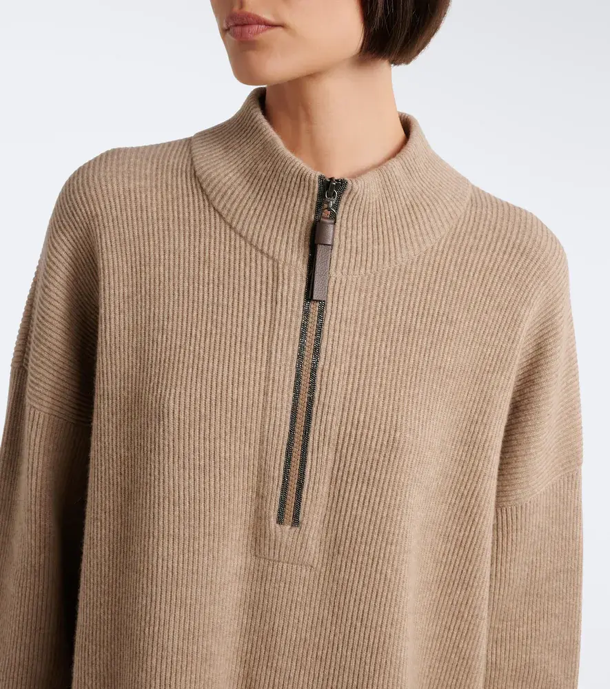 Brunello Cucinelli Monili wool, cashmere, and silk minidress | Thumbnail 6 Brunello Cucinelli Monili wool, cashmere, and silk minidress | Thumbnail 6