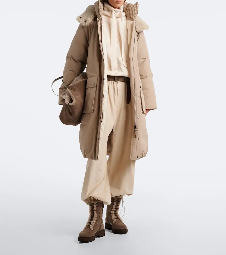 Brunello Cucinelli Monili hooded cotton-blend down coat | Thumbnail 2 Brunello Cucinelli Monili hooded cotton-blend down coat | Thumbnail 2