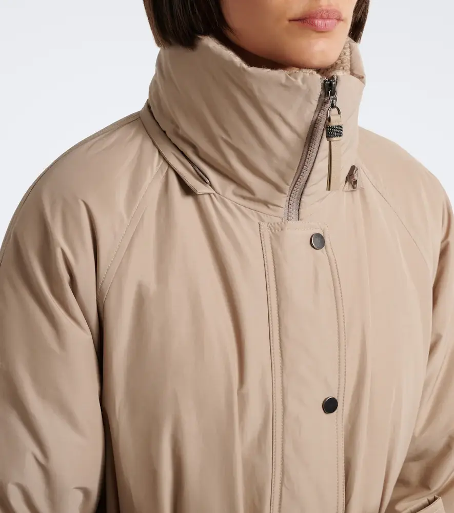 Brunello Cucinelli Monili hooded cotton-blend down coat | Thumbnail 4 Brunello Cucinelli Monili hooded cotton-blend down coat | Thumbnail 4