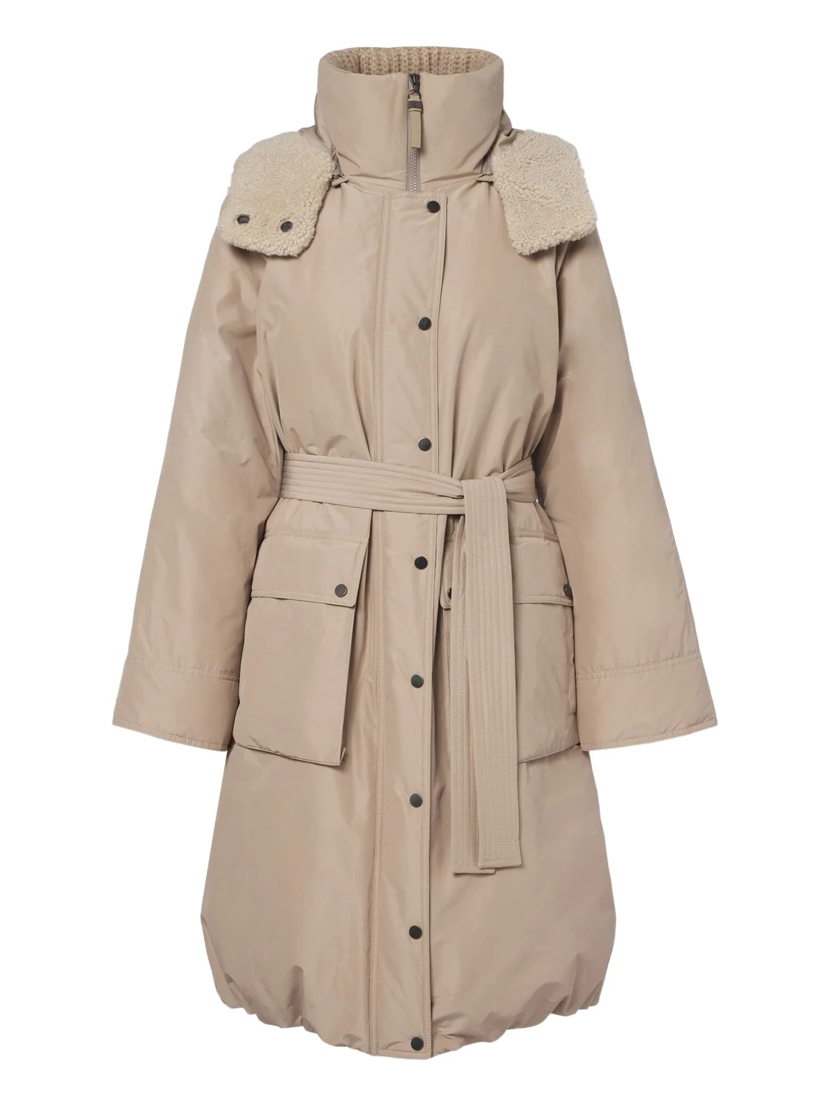 Monili hooded cotton-blend down coat