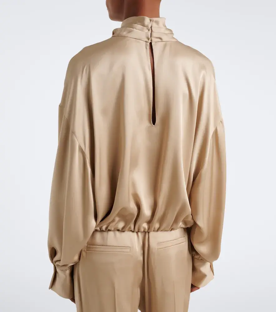 Brunello Cucinelli Silk satin blouse | Thumbnail 2