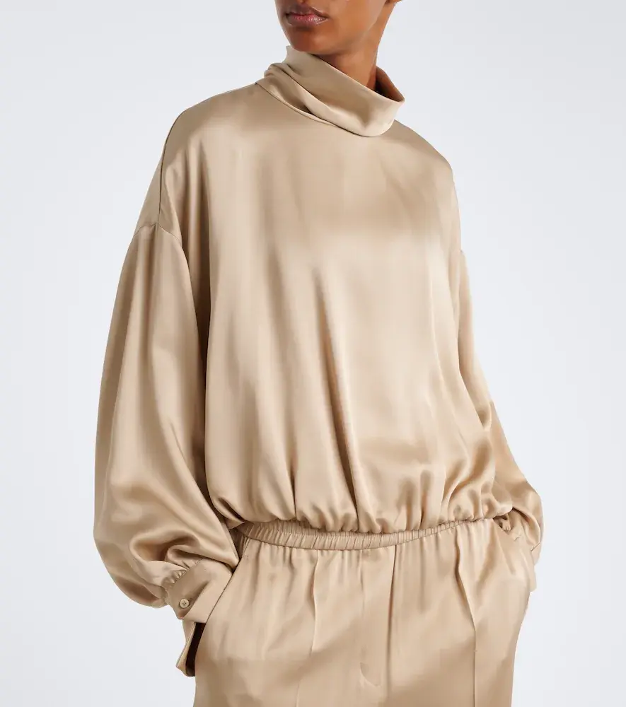 Brunello Cucinelli Silk satin blouse | Thumbnail 4