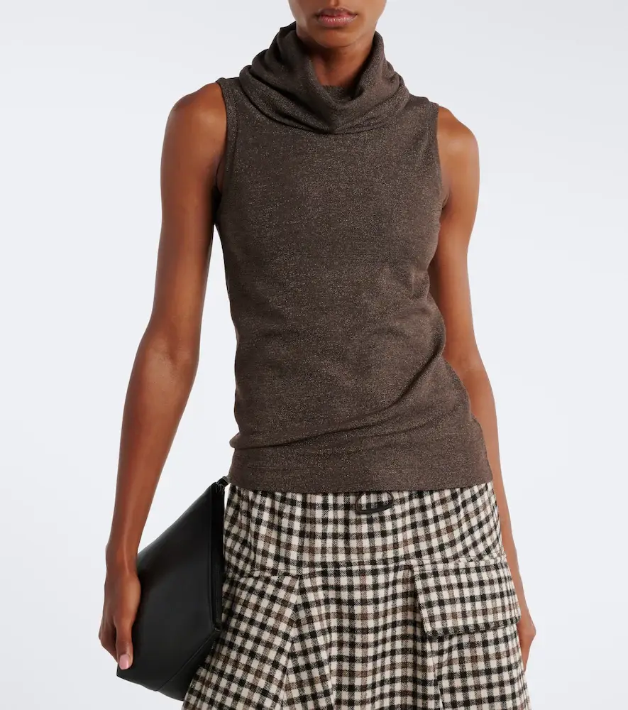 Brunello Cucinelli Wool-blend turtleneck top | Thumbnail 2 Brunello Cucinelli Wool-blend turtleneck top | Thumbnail 2
