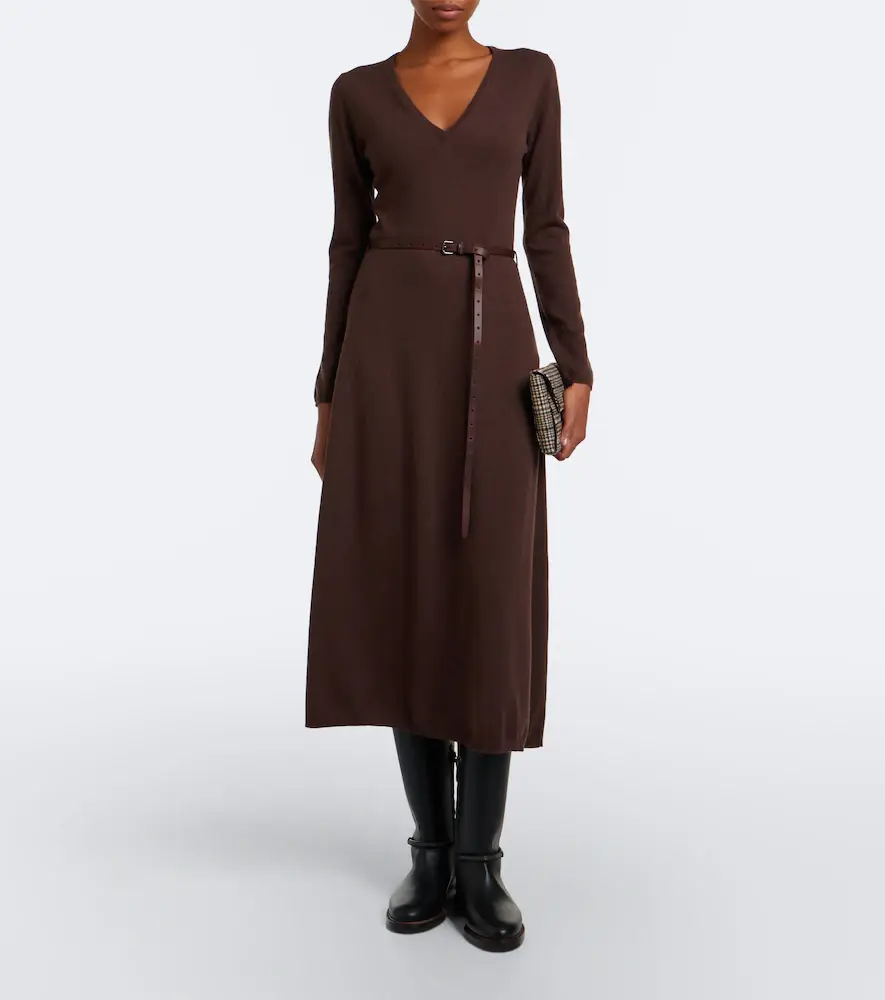 Brunello Cucinelli Monili belted cotton midi dress | Thumbnail 6 Brunello Cucinelli Monili belted cotton midi dress | Thumbnail 6