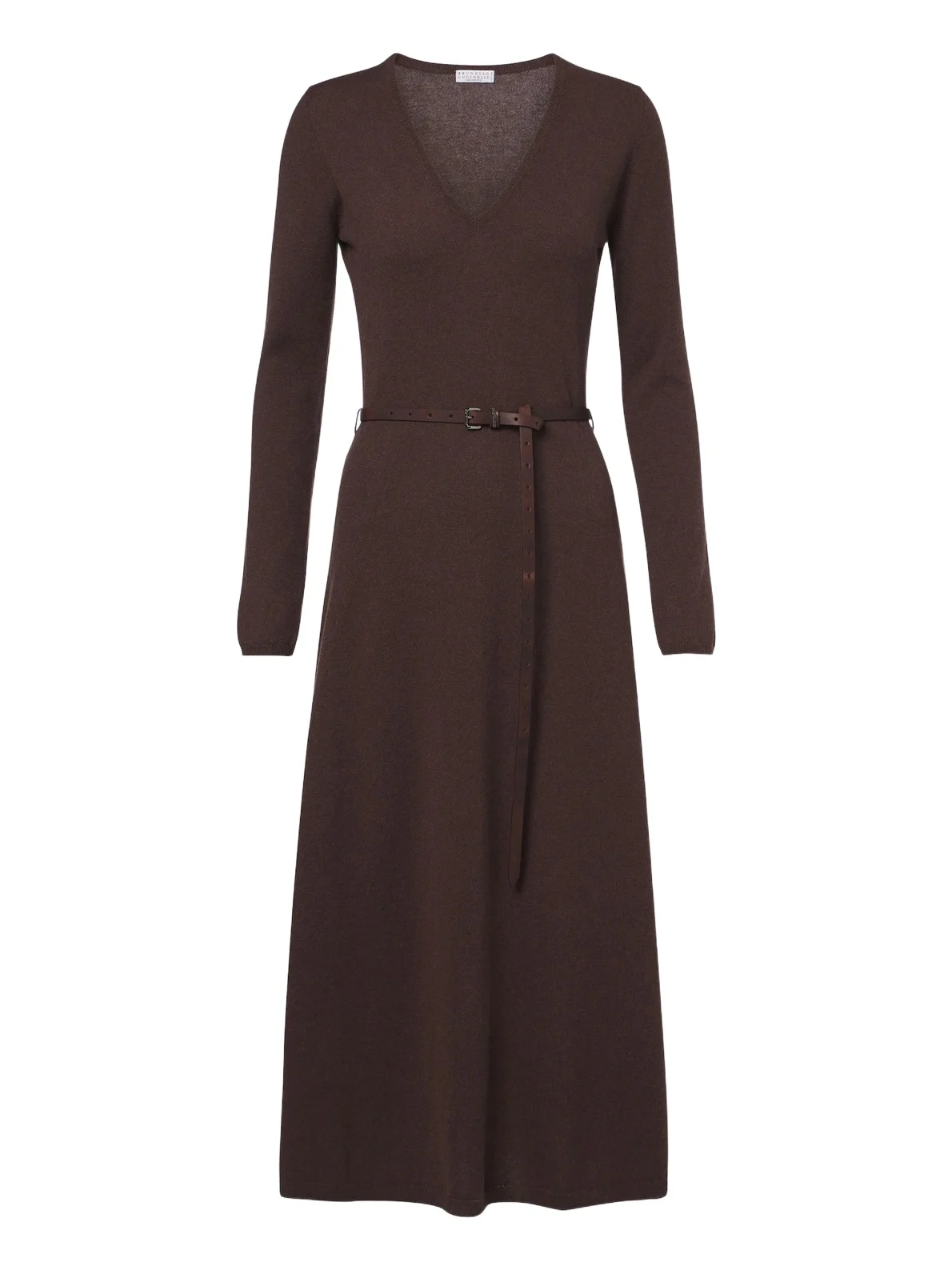 Monili belted cotton midi dress