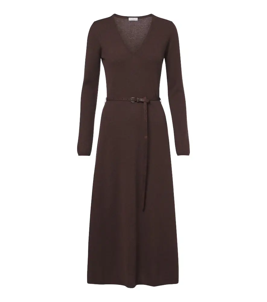 Monili belted cotton midi dress Monili belted cotton midi dress