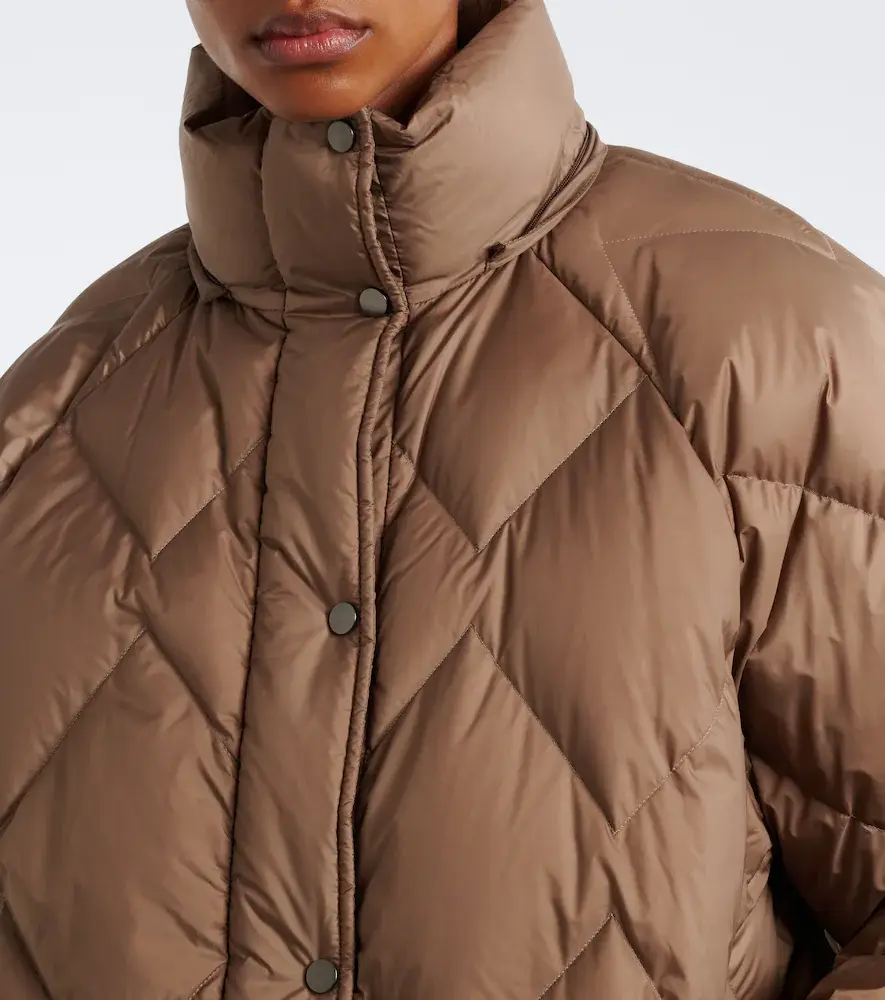 Brunello Cucinelli Shearling-trimmed quilted down jacket | Thumbnail 3 Brunello Cucinelli Shearling-trimmed quilted down jacket | Thumbnail 3