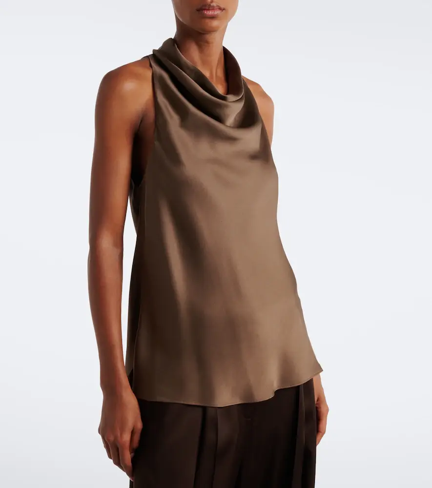 Brunello Cucinelli Draped silk top | Thumbnail 2 Brunello Cucinelli Draped silk top | Thumbnail 2