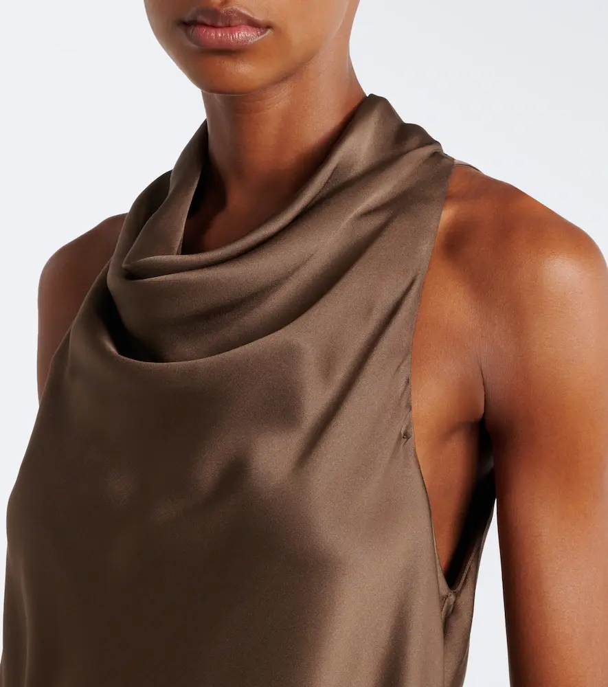 Brunello Cucinelli Draped silk top | Thumbnail 3 Brunello Cucinelli Draped silk top | Thumbnail 3