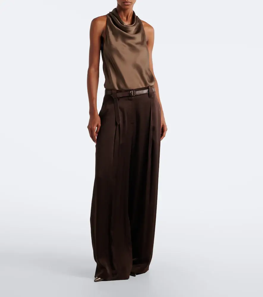Brunello Cucinelli Draped silk top | Thumbnail 4 Brunello Cucinelli Draped silk top | Thumbnail 4