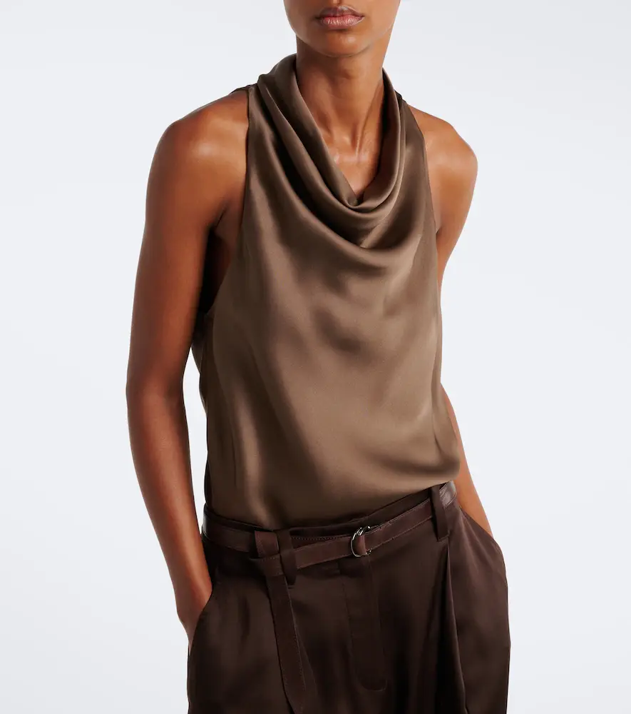 Brunello Cucinelli Draped silk top | Thumbnail 5 Brunello Cucinelli Draped silk top | Thumbnail 5