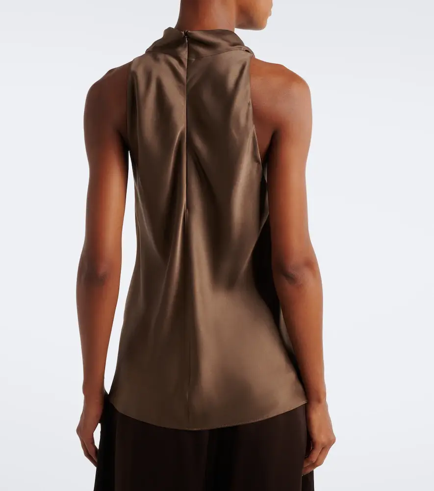 Brunello Cucinelli Draped silk top | Thumbnail 6 Brunello Cucinelli Draped silk top | Thumbnail 6