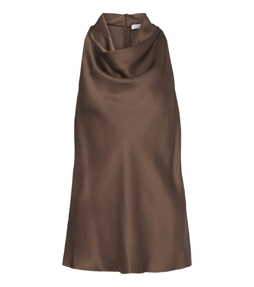 Draped silk top Draped silk top