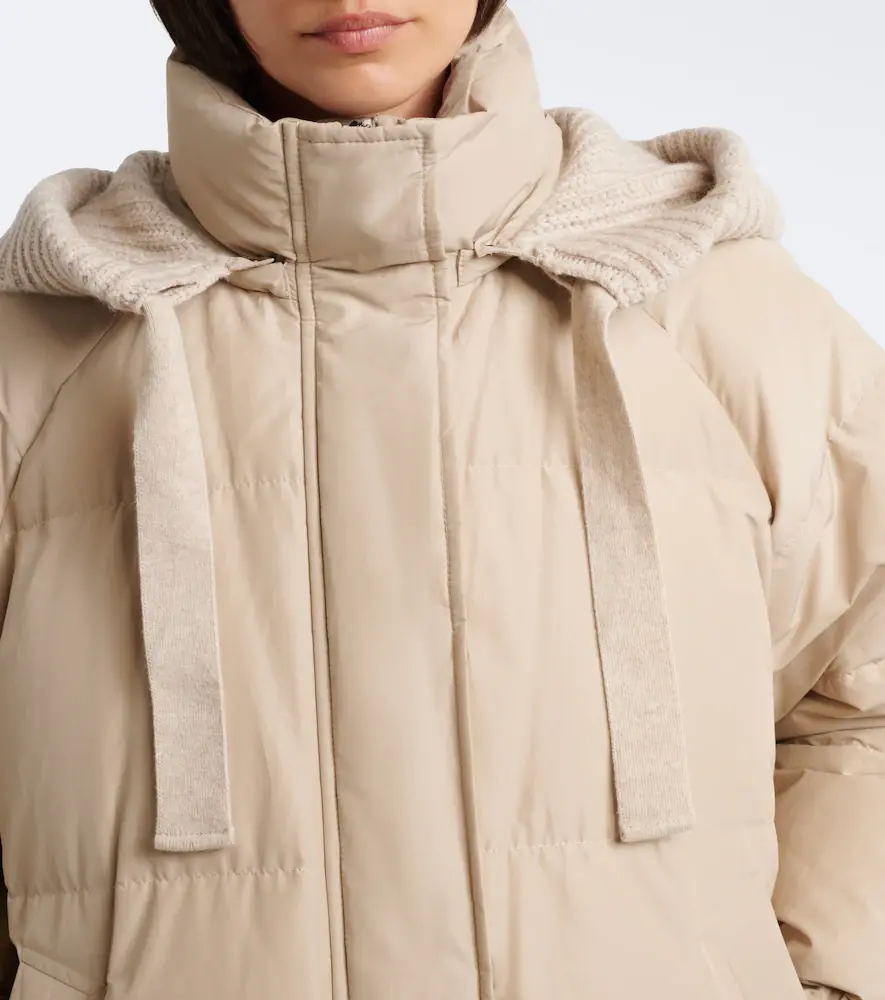 Brunello Cucinelli Hooded cotton-blend down jacket | Thumbnail 4