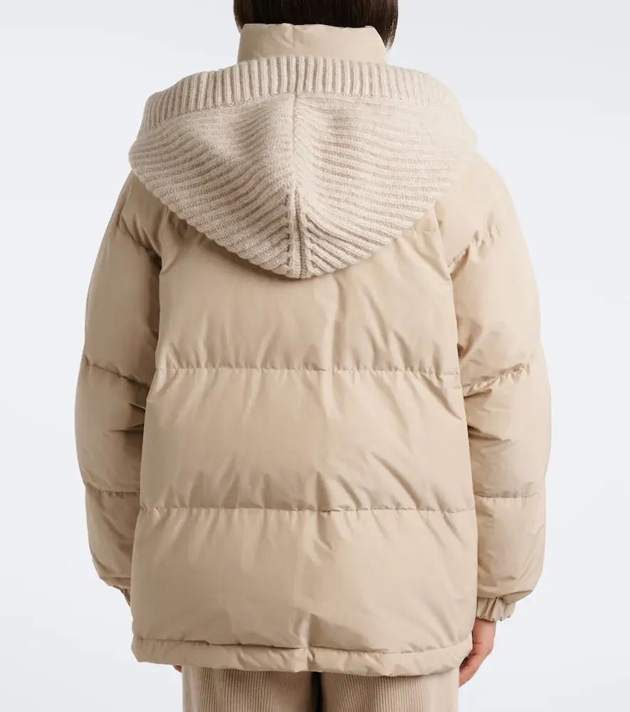 Brunello Cucinelli Hooded cotton-blend down jacket | Thumbnail 6