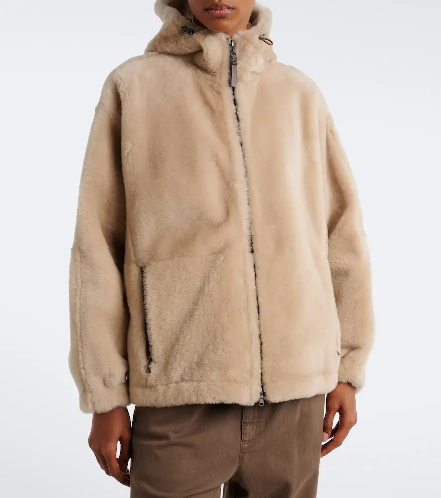 Brunello Cucinelli Monili hooded shearling jacket | Thumbnail 3 Brunello Cucinelli Monili hooded shearling jacket | Thumbnail 3