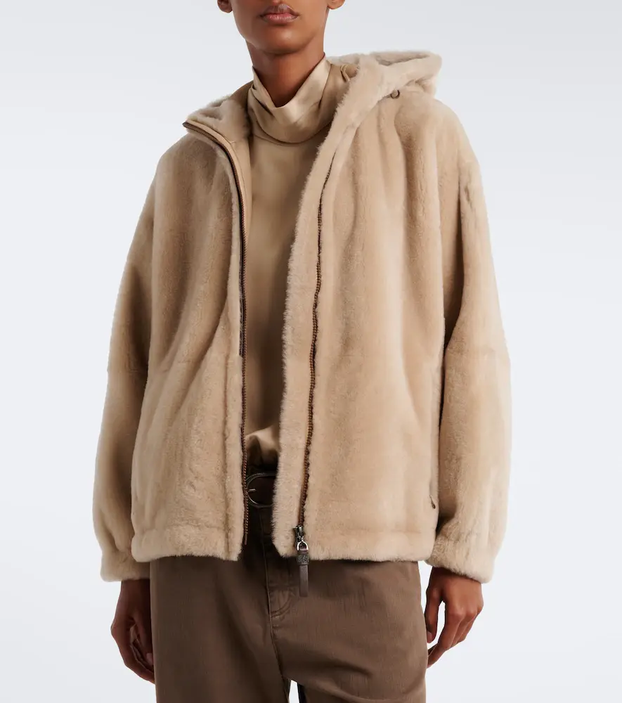Brunello Cucinelli Monili hooded shearling jacket | Thumbnail 7 Brunello Cucinelli Monili hooded shearling jacket | Thumbnail 7