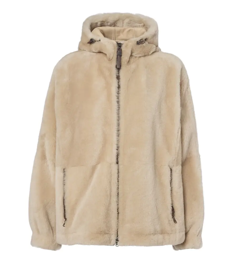 Monili hooded shearling jacket Monili hooded shearling jacket