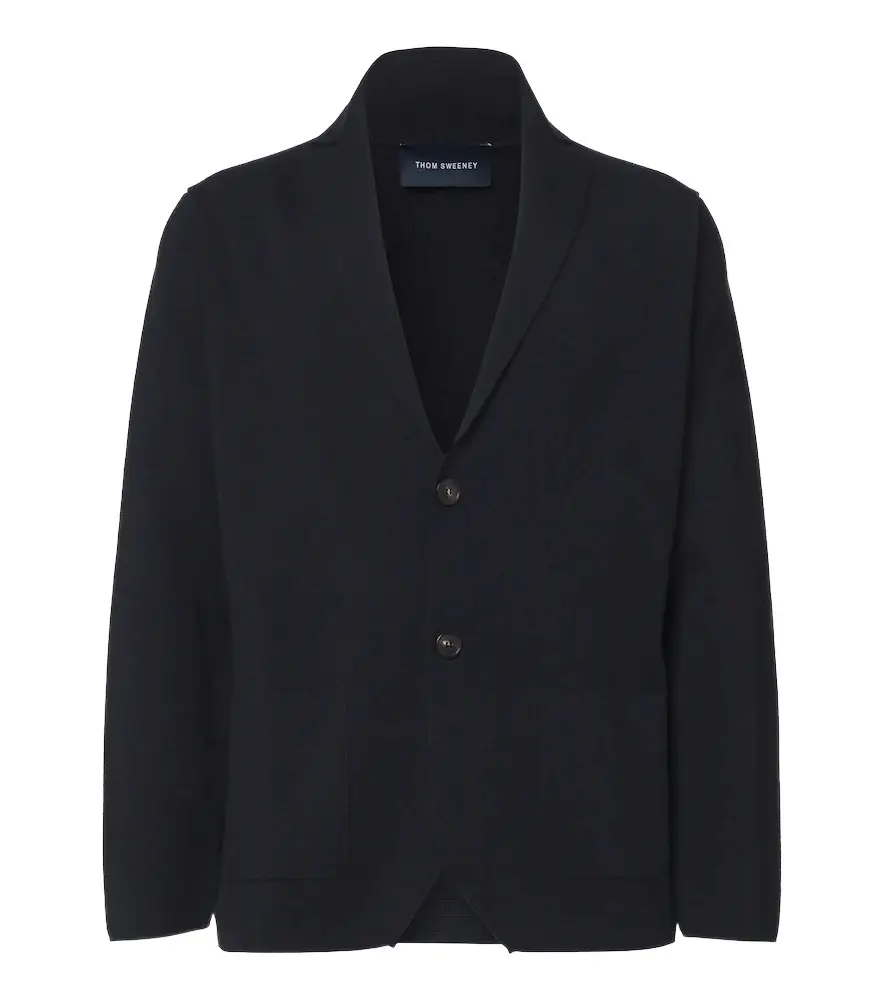 Thom Sweeney Knitted wool blazer