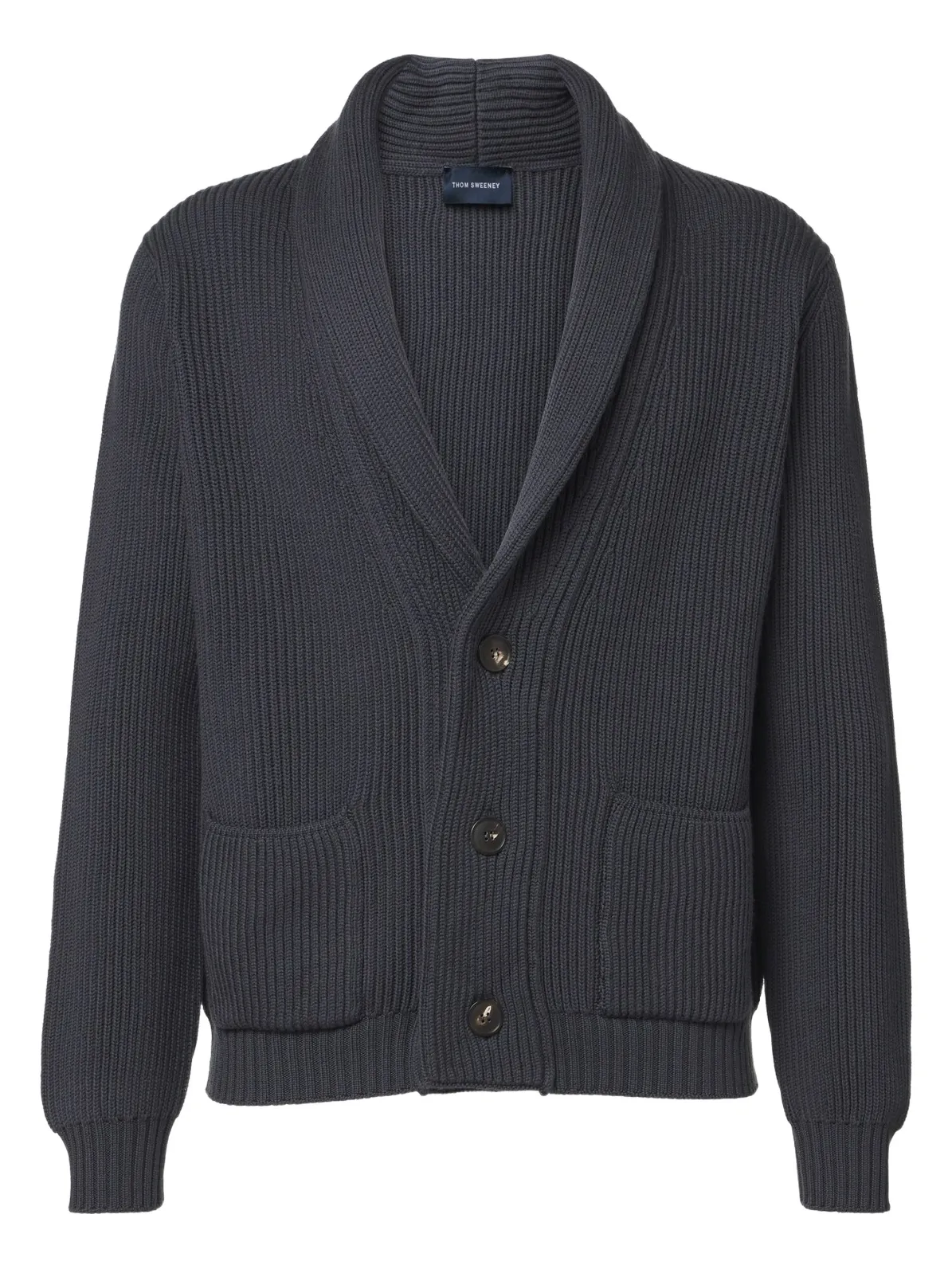 Thom Sweeney Ribbed-knit wool cardigan