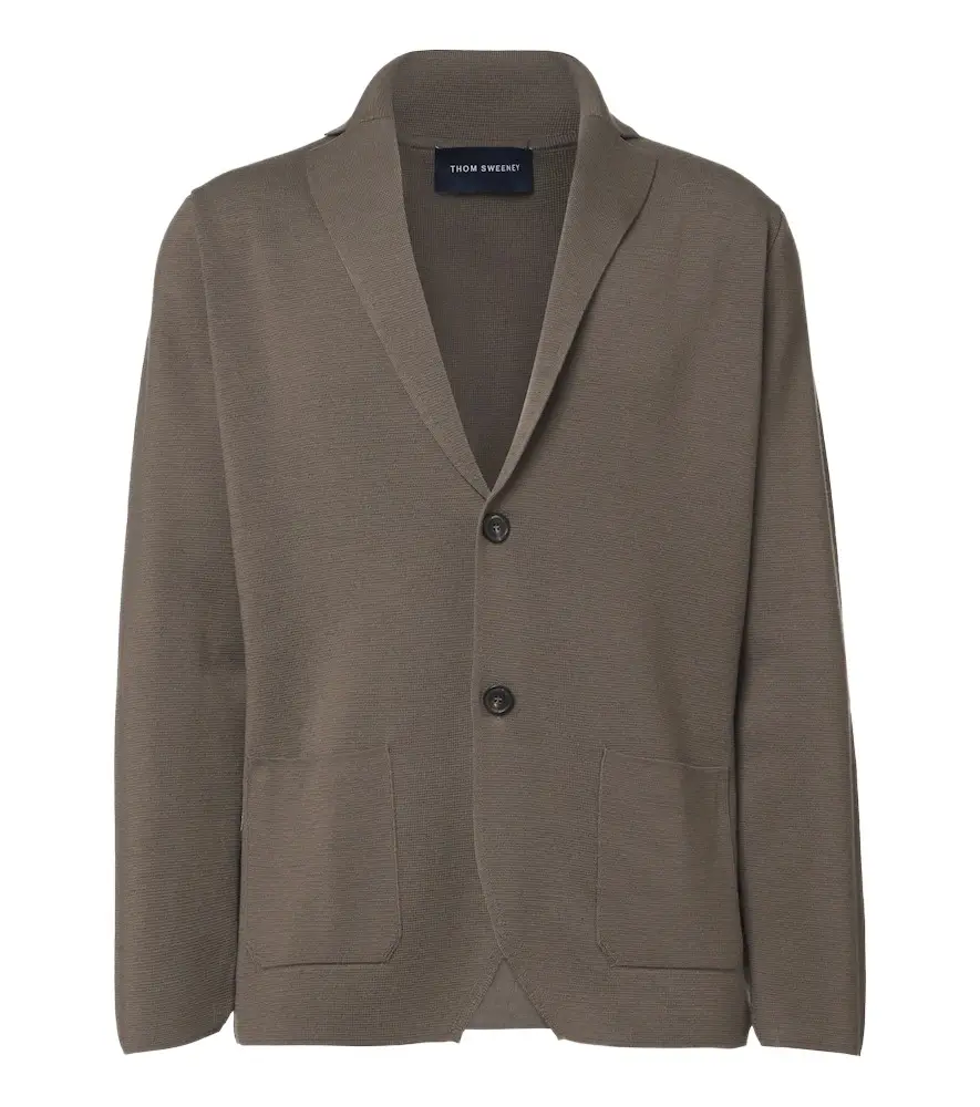 Thom Sweeney Knitted wool blazer