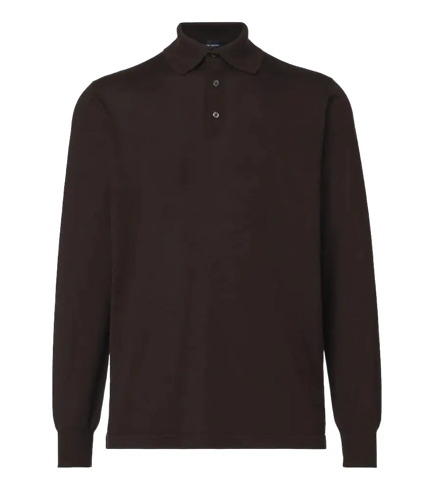 Cashmere and silk polo sweater Cashmere and silk polo sweater