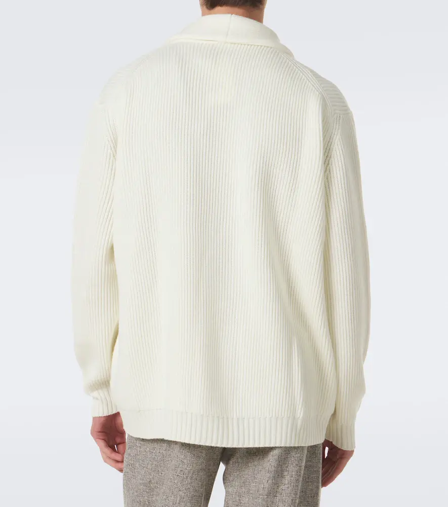 Thom Sweeney Ribbed-knit wool cardigan | Thumbnail 4 Thom Sweeney Ribbed-knit wool cardigan | Thumbnail 4