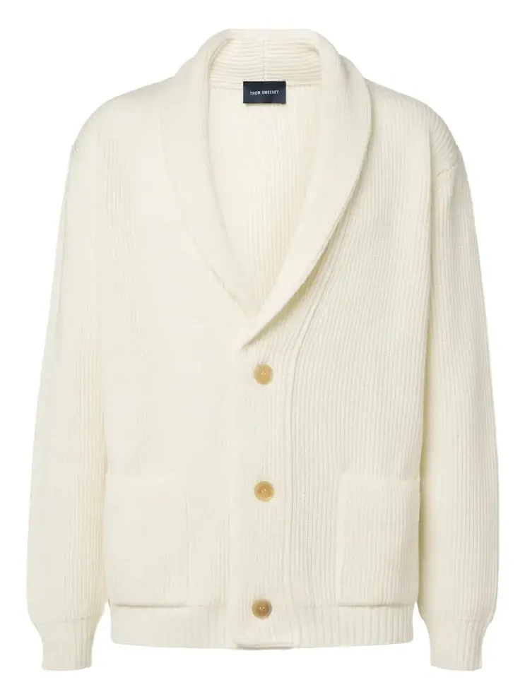 Ribbed-knit wool cardigan Ribbed-knit wool cardigan