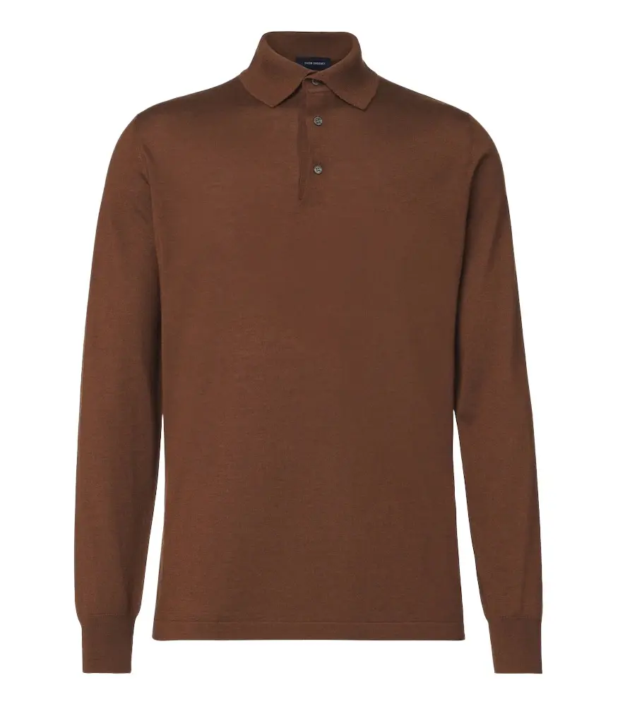 Cashmere and silk polo sweater Cashmere and silk polo sweater