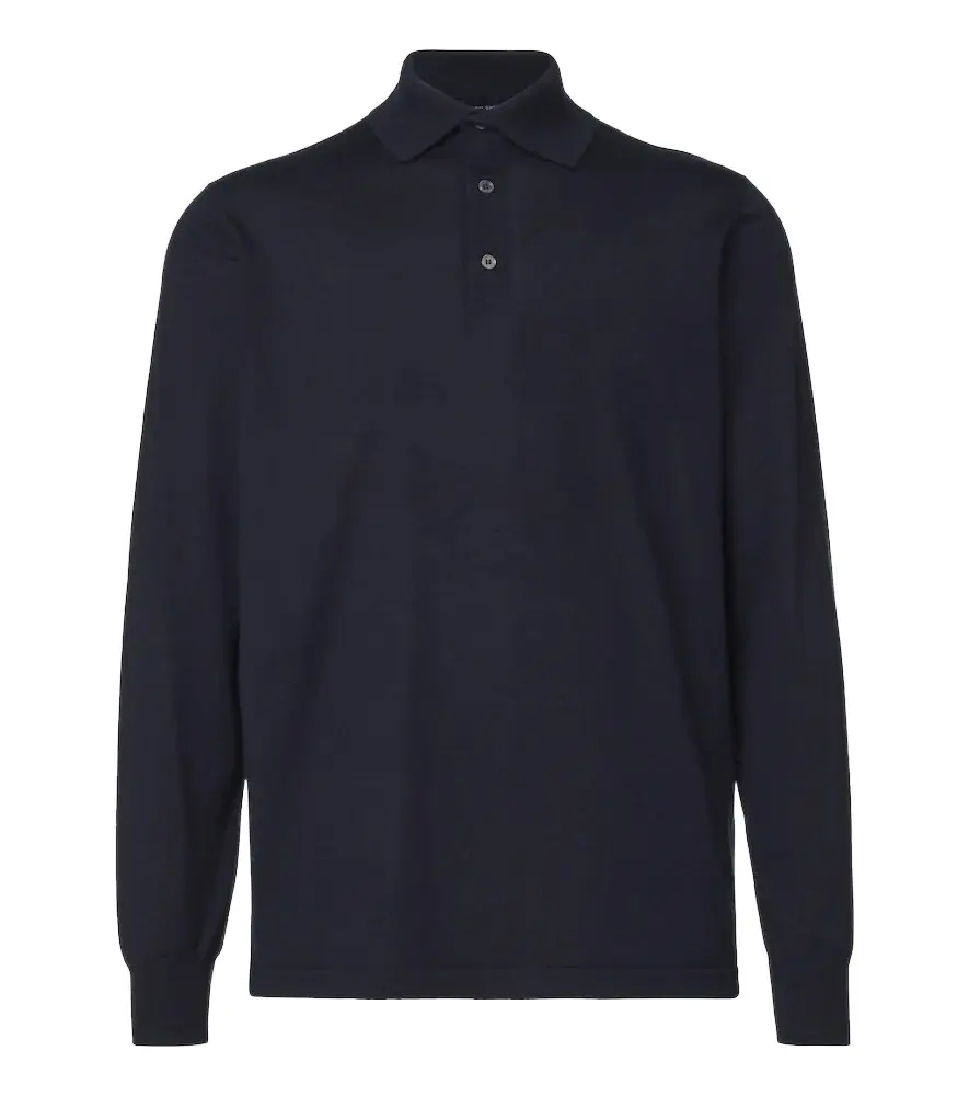 Cashmere and silk polo sweater Cashmere and silk polo sweater