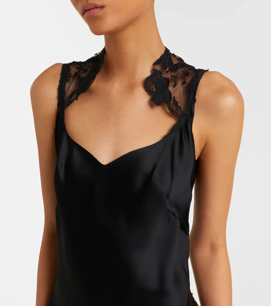 Alexander McQueen Lace-trimmed satin gown | Thumbnail 3 Alexander McQueen Lace-trimmed satin gown | Thumbnail 3