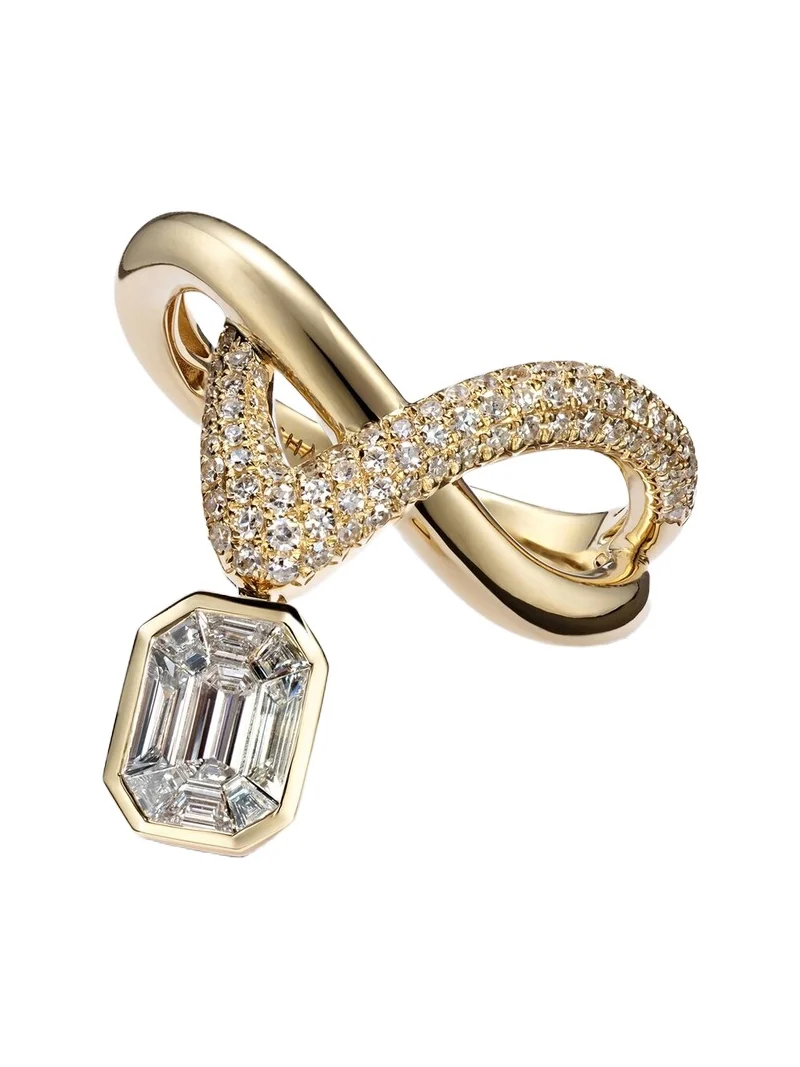 SHAY JEWELRY Floating Zar 18kt gold ring with diamonds