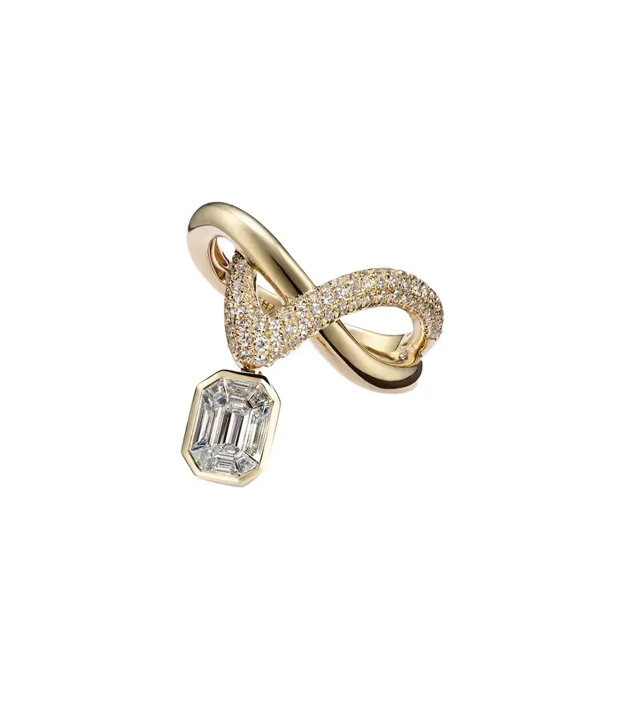 SHAY JEWELRY Floating Zar 18kt gold ring with diamonds