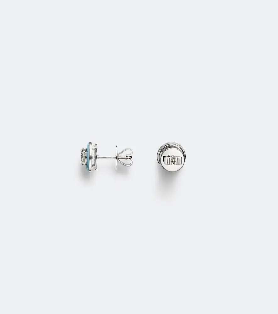 Kamyen Dottie 18kt white gold and enamel earrings with diamonds | Thumbnail 2 Kamyen Dottie 18kt white gold and enamel earrings with diamonds | Thumbnail 2
