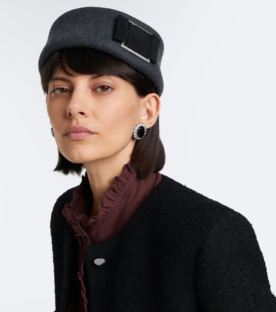 Roger Vivier Embellished wool felt hat | Thumbnail 5 Roger Vivier Embellished wool felt hat | Thumbnail 5