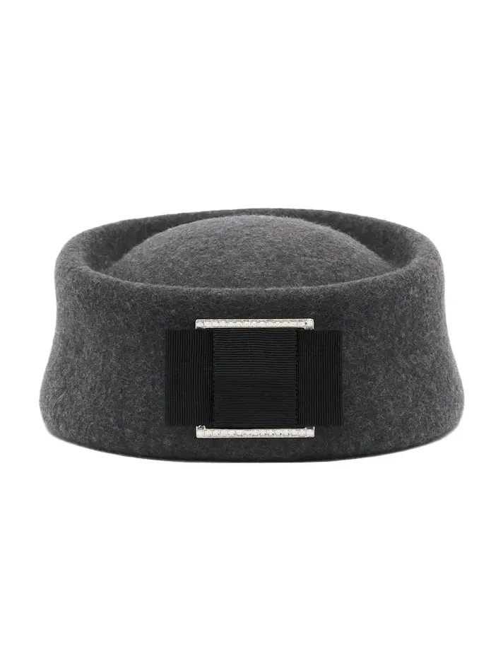 Embellished wool felt hat