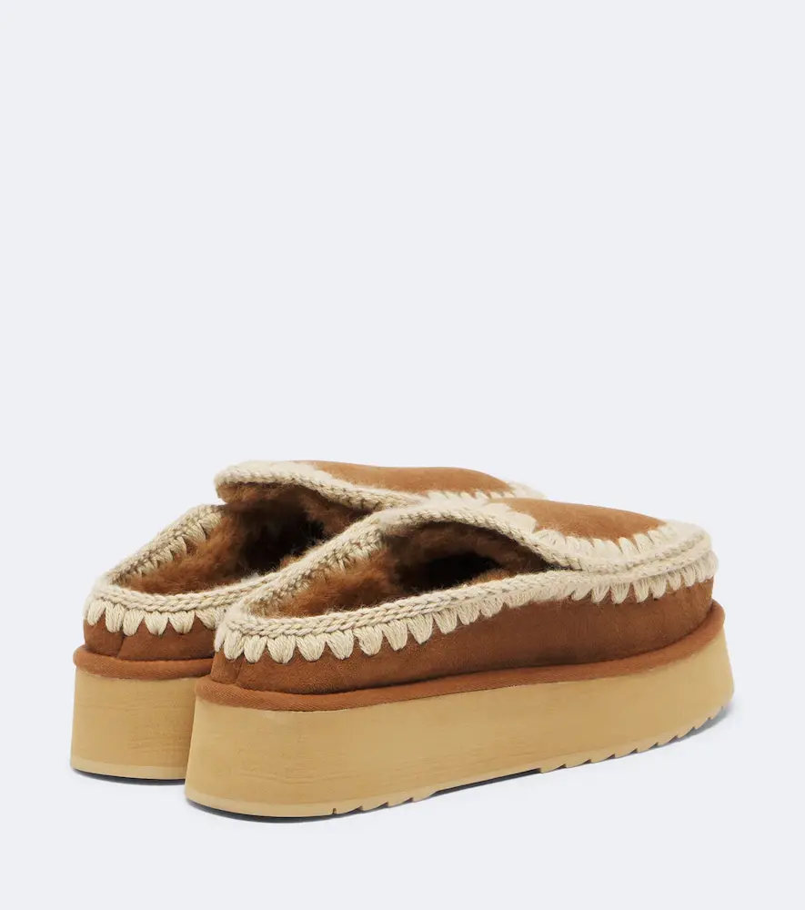 MOU Shearling-lined suede platform clogs | Thumbnail 4 MOU Shearling-lined suede platform clogs | Thumbnail 4