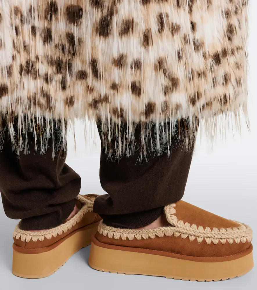 MOU Shearling-lined suede platform clogs | Thumbnail 6 MOU Shearling-lined suede platform clogs | Thumbnail 6
