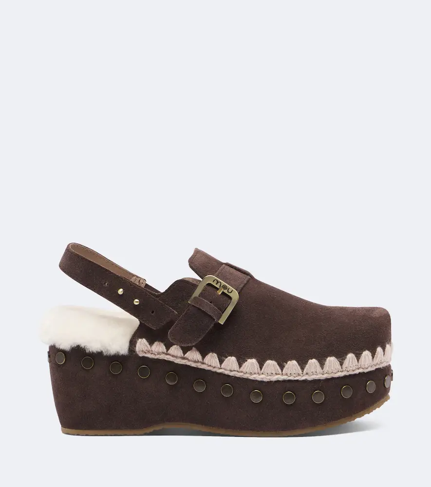 MOU Shearling-lined suede clogs | Thumbnail 2 MOU Shearling-lined suede clogs | Thumbnail 2