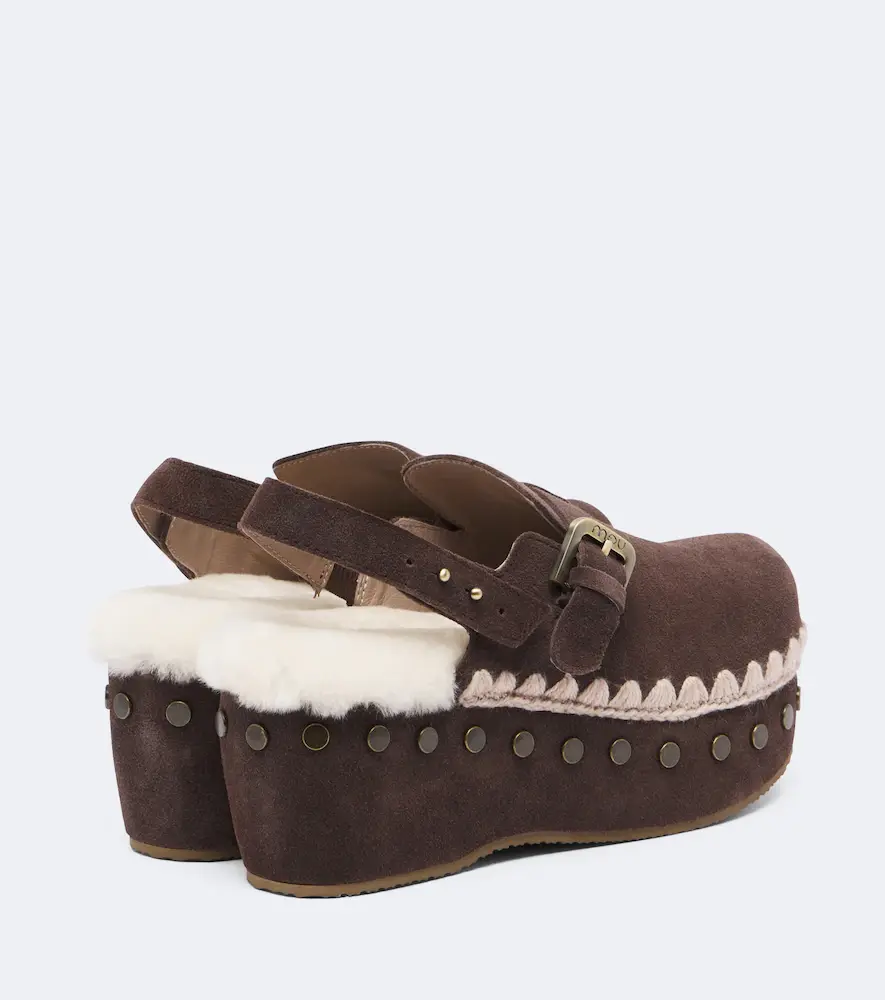 MOU Shearling-lined suede clogs | Thumbnail 4 MOU Shearling-lined suede clogs | Thumbnail 4