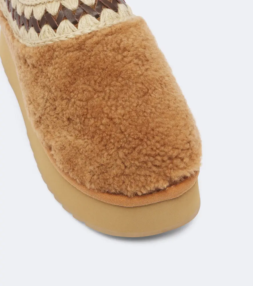 MOU Shearling platform mules | Thumbnail 3 MOU Shearling platform mules | Thumbnail 3