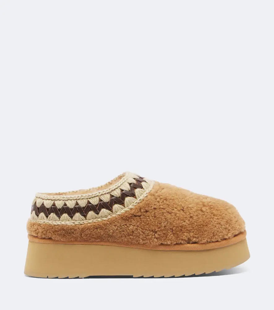 MOU Shearling platform mules | Thumbnail 4 MOU Shearling platform mules | Thumbnail 4