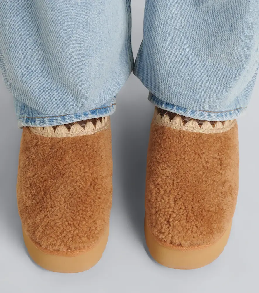 MOU Shearling platform mules | Thumbnail 5 MOU Shearling platform mules | Thumbnail 5