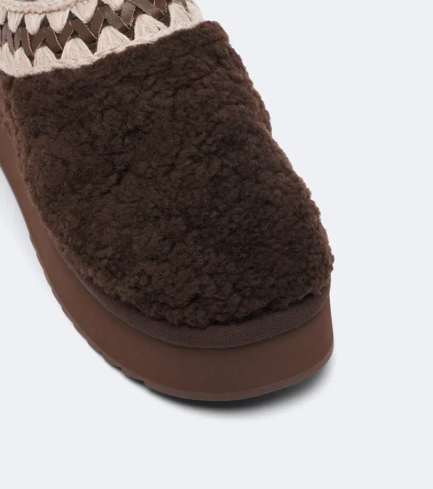 MOU Shearling platform mules | Thumbnail 3 MOU Shearling platform mules | Thumbnail 3