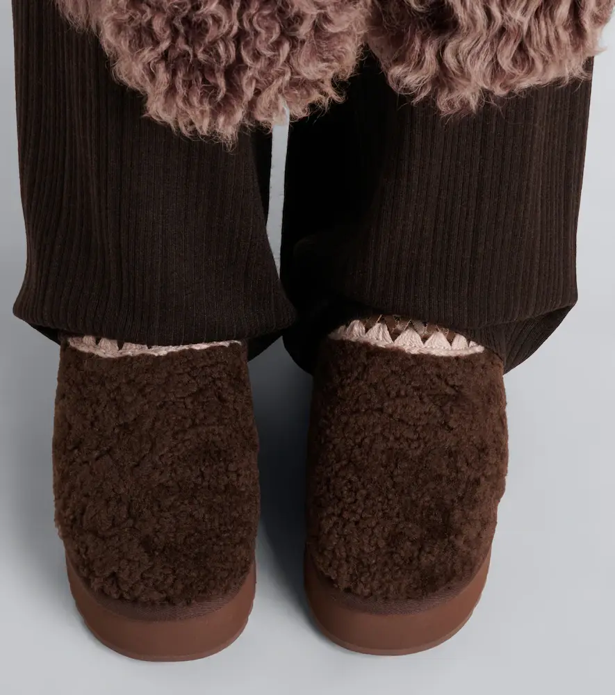 MOU Shearling platform mules | Thumbnail 6 MOU Shearling platform mules | Thumbnail 6