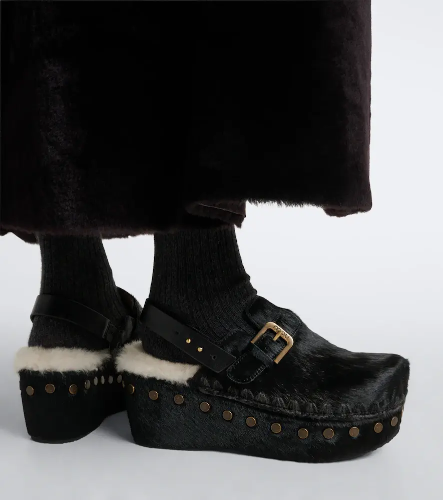 MOU Shearling-lined calf hair clogs | Thumbnail 6 MOU Shearling-lined calf hair clogs | Thumbnail 6