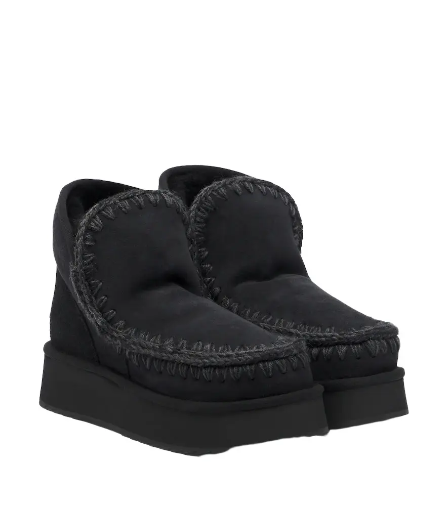 Mini shearling-lined suede ankle boots Mini shearling-lined suede ankle boots