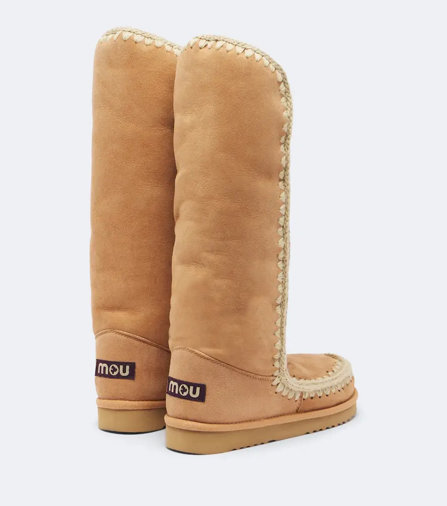 MOU Shearling-lined suede knee-high boots | Thumbnail 4